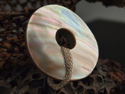 Reversible Paua & Mother of Pearl Shell Pendant